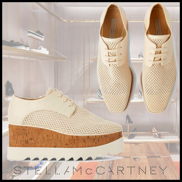 21SS Stella McCartney Elyse ウーブンメッシュプラットフォーム800336N02159002