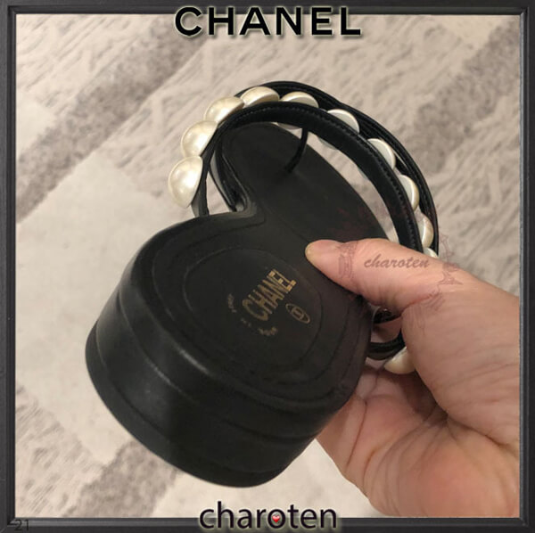 新作☆ シャネル 可愛い サンダル コスチュームパール