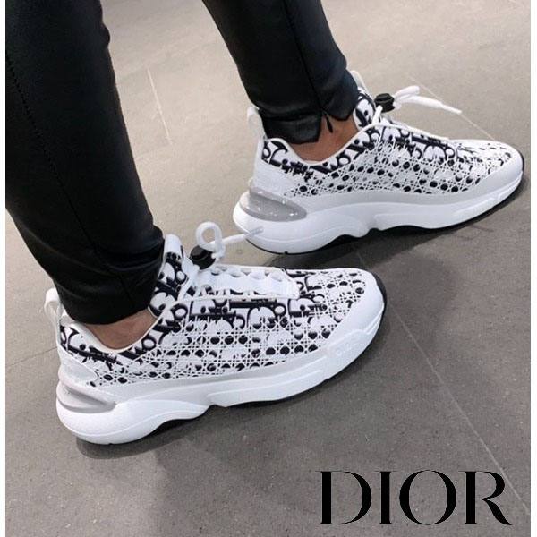 【ディオール】ディオール スニーカーコピー *カナージュ ホワイト&ブラック