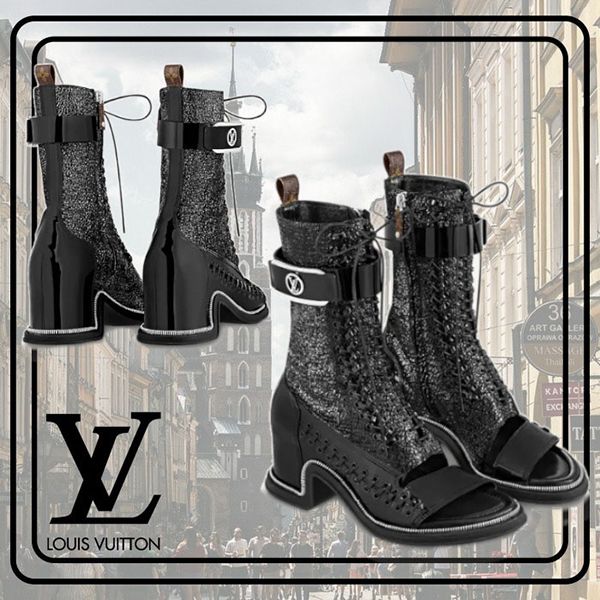 22SS新作☆ルイヴィトン ムーンライトライン ブーツ 偽物 ゴートレザー 1AA0HK