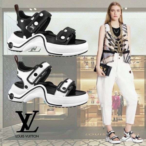 【夏にピッタリ】ルイヴィトン アークライトラインサンダル 偽物 2色1AA0PY