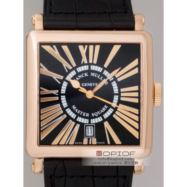 フランクミュラー マスタースクエア スーパーコピー6000HSC DT R 4N レリーフ ブラック皮 ブラック