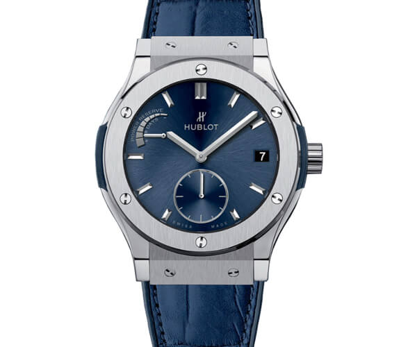 ウブロ クラシックフュージョン パワーリザーブ8デイズチタニウムブルー スーパーコピー 516.NX.7170.LR