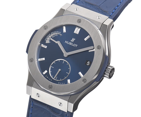 ウブロ クラシックフュージョン パワーリザーブ8デイズチタニウムブルー スーパーコピー 516.NX.7170.LR