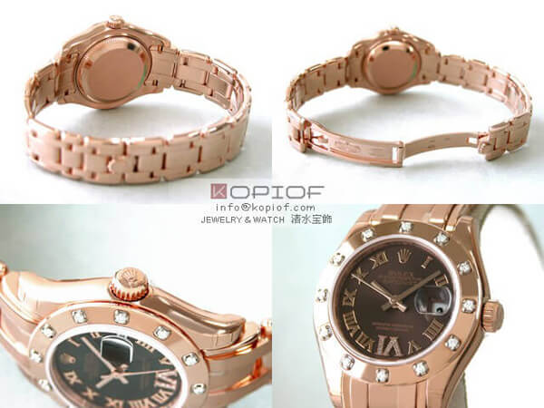 ロレックス デイトジャスト レディース スーパーコピー80315 ブラウンローマ(VIダイヤ)