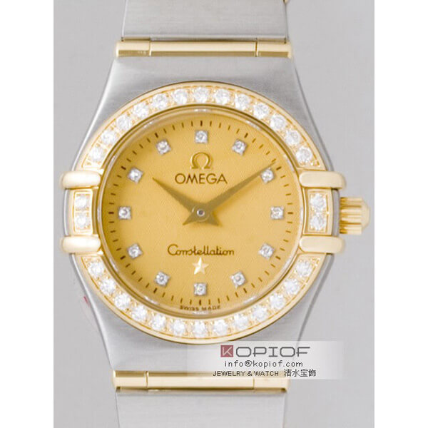 オメガ コンステレーション スーパーコピーミニ 1267.15 ベゼルダイヤ 12Pダイヤ シャンパンゴール