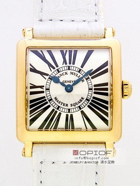 フランクミュラー マスタースクエア スーパーコピー6002SQ 3N 3N ホワイト皮 シルバー