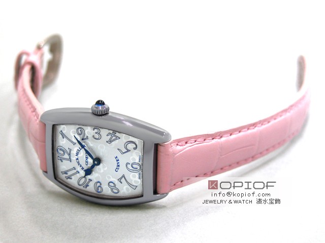 フランクミュラー トノーカーベックス スーパーコピー1752Q N.M. OG OG(WG) ピンク皮 30本限定 シルバー