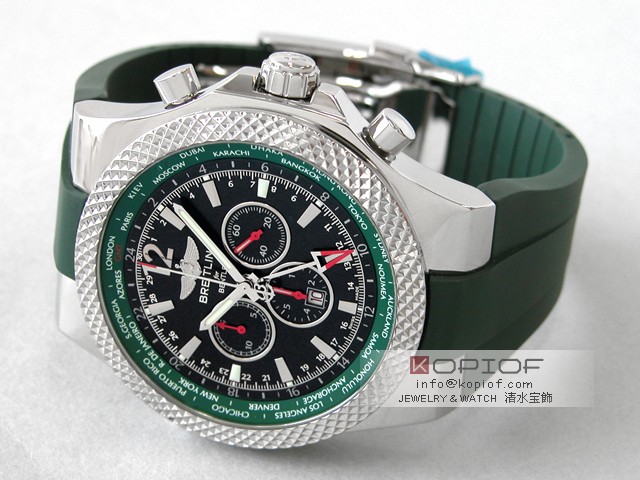 ブライトリング ベントレー スーパーコピーGMT ブリティッシュレーシンググリーン A47362S4/B919 A476BGRGRC ラバー ブラック