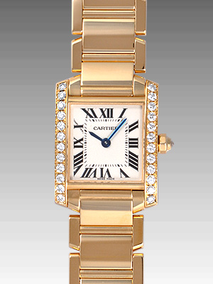 カルティエ タンクフランセーズ スーパーコピーWE1001R8 YG SM ケースダイヤ ホワイト