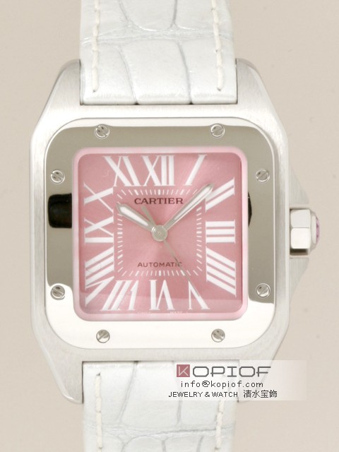 カルティエ サントス100 スーパーコピーW20133X8 SS 2008年サマーリミテッド2000本限定 ピンク
