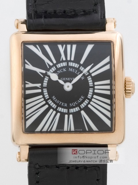 フランクミュラー マスタースクエア スーパーコピー6002SQ 5N 5N ブラック皮 ブラック