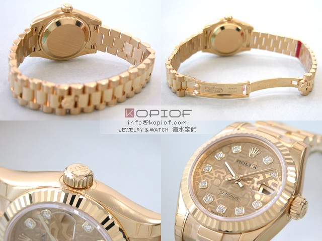 ロレックス デイトジャスト レディース スーパーコピー179178J シャンパンコンピューター