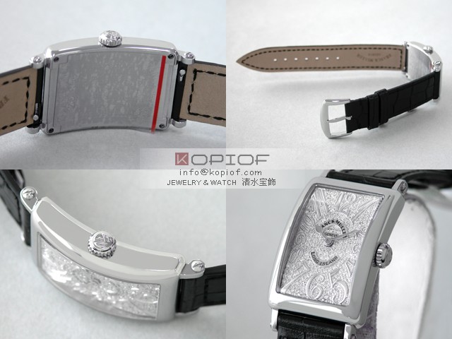 フランクミュラー ロングアイランド スーパーコピー902Q AC AC(SS) ブラック皮 シルバー