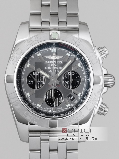 ブライトリング クロノマット スーパーコピークロノマット 44 AB011011/F546 A012F46PA サテン仕上げベゼル ブラックアイグレー