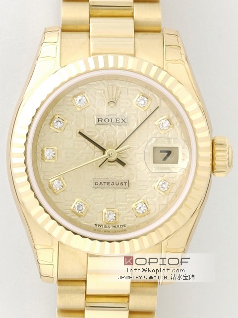 ロレックス デイトジャスト レディース スーパーコピー179178J シャンパンコンピューター
