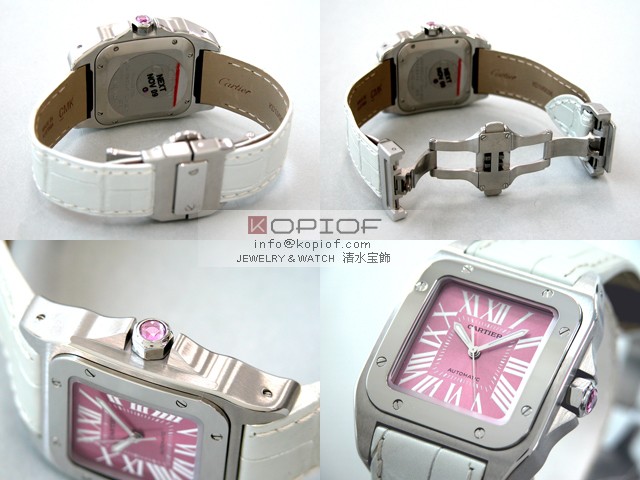 カルティエ サントス100 スーパーコピーW20133X8 SS 2008年サマーリミテッド2000本限定 ピンク