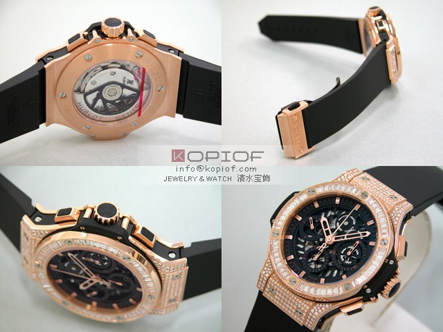 ウブロ アエロバン スーパーコピー310.PX.1180.RX.0904 バケットダイヤベゼルラグダイヤ ブラックラバー ブラックスケルトン