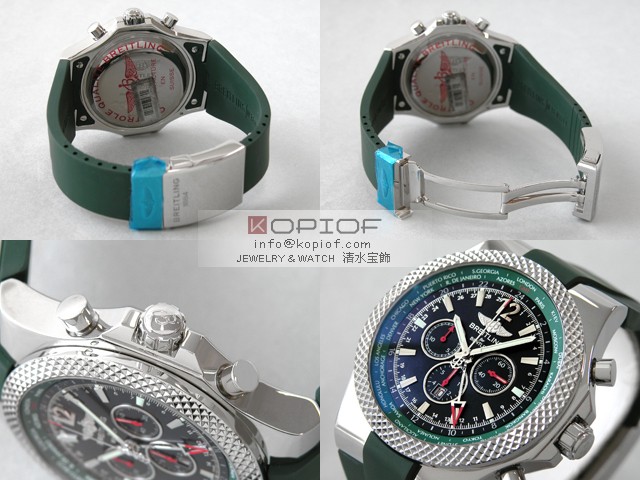 ブライトリング ベントレー スーパーコピーGMT ブリティッシュレーシンググリーン A47362S4/B919 A476BGRGRC ラバー ブラック