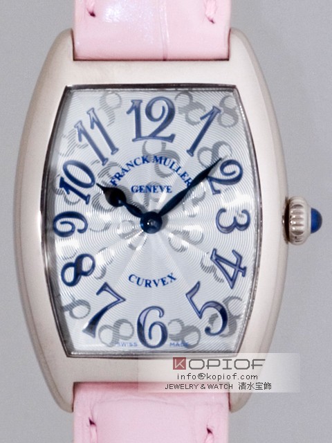 フランクミュラー トノーカーベックス スーパーコピー1752Q N.M. OG OG(WG) ピンク皮 30本限定 シルバー