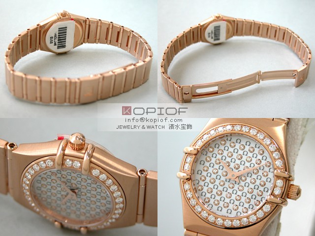 オメガ コンステレーション スーパーコピー95 1156.77 RG ダイヤベゼル ホワイトシェル(ダイヤ/ロゴ)