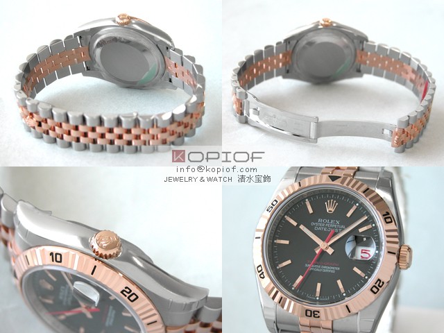 ロレックス デイトジャスト メンズ スーパーコピー116261 ターノグラフ ジュビリーブレス ブラック