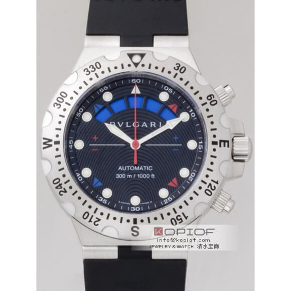 ブルガリ ディアゴノ スーパーコピーSD40BSV/RE プロフェッショナル アクア レガッタ ラバー ブラック
