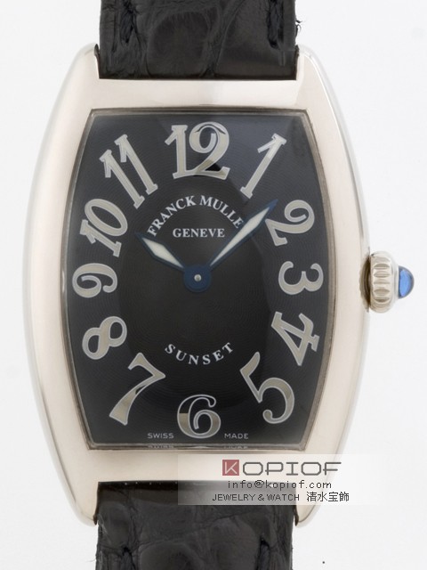 フランクミュラー トノーカーベックス スーパーコピー1752Q OG OG(WG) ブラック皮 ブラック