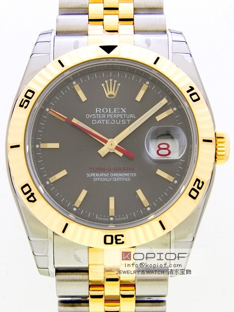 ロレックス デイトジャスト メンズ スーパーコピー116263 ターノグラフ ジュビリーブレス グレー