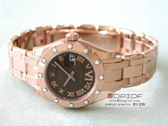 ロレックス デイトジャスト レディース スーパーコピー80315 ブラウンローマ(VIダイヤ)