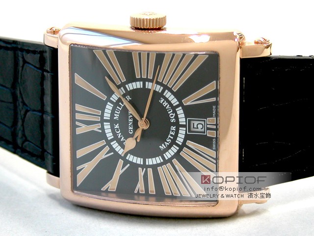 フランクミュラー マスタースクエア スーパーコピー6000HSC DT R 4N レリーフ ブラック皮 ブラック