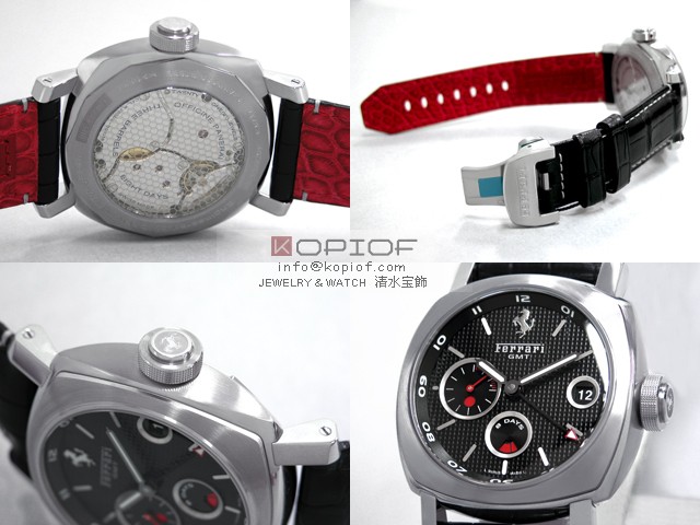 パネライ フェラーリ スーパーコピーグラントゥーリズモ 8DAYS GMT FER00012 45mm 世界限定500本 ブラック