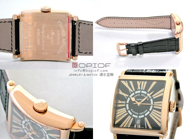 フランクミュラー マスタースクエア スーパーコピー6000HSC DT R 4N レリーフ ブラック皮 ブラック