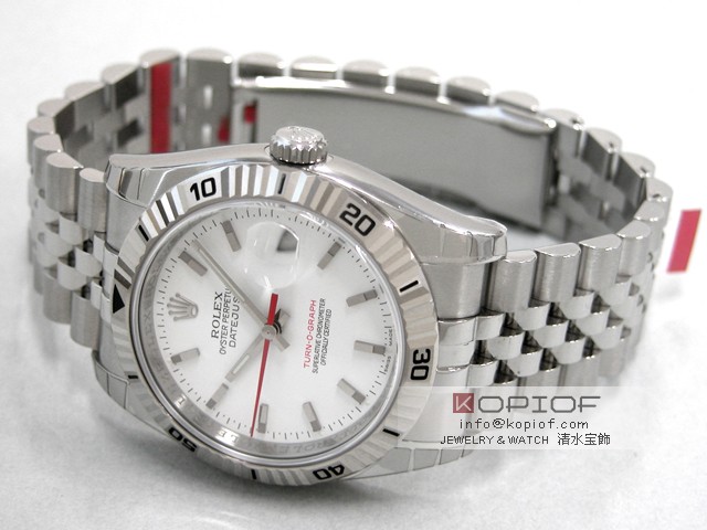 ロレックス デイトジャスト メンズ スーパーコピー116264 ターノグラフ ジュビリーブレス ホワイト