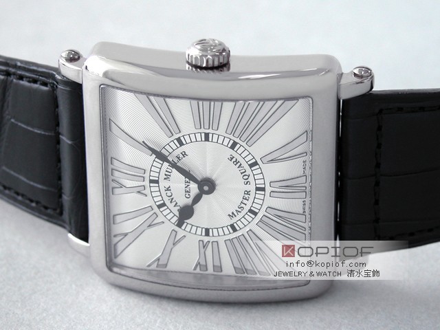 フランクミュラー マスタースクエア スーパーコピー6002MQ OG RELIEF OG(WG) 黒皮 シルバー