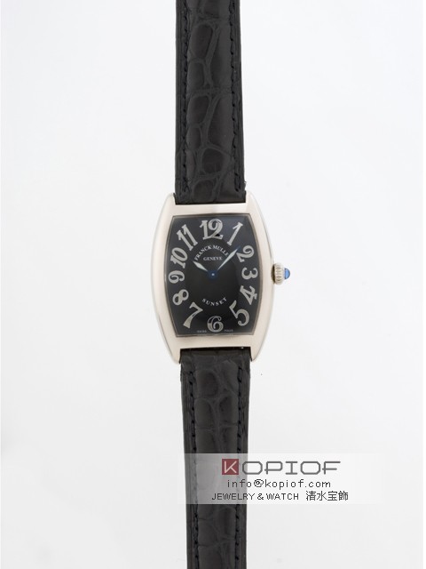 フランクミュラー トノーカーベックス スーパーコピー1752Q OG OG(WG) ブラック皮 ブラック