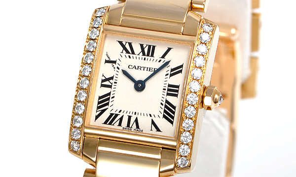 カルティエ タンクフランセーズ スーパーコピーWE1001R8 YG SM ケースダイヤ ホワイト